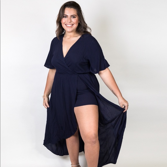 Elara Luna Pants - Plus Size ‘Empress' Maxi Romper